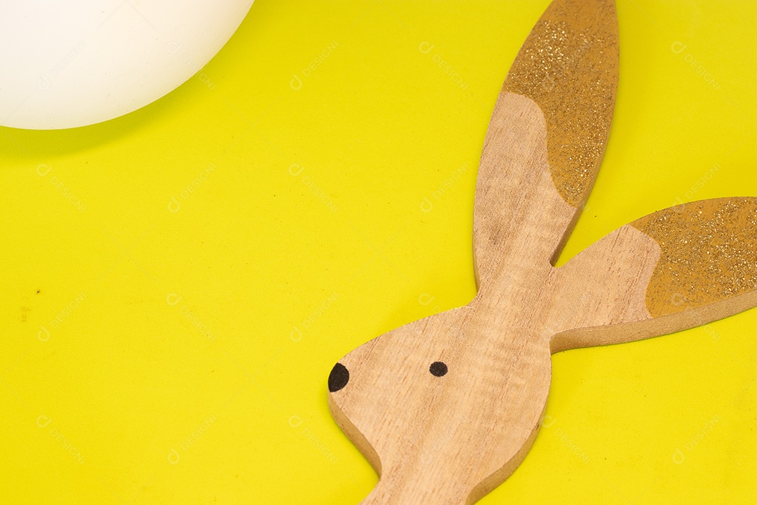 Easter bunny with colorful background