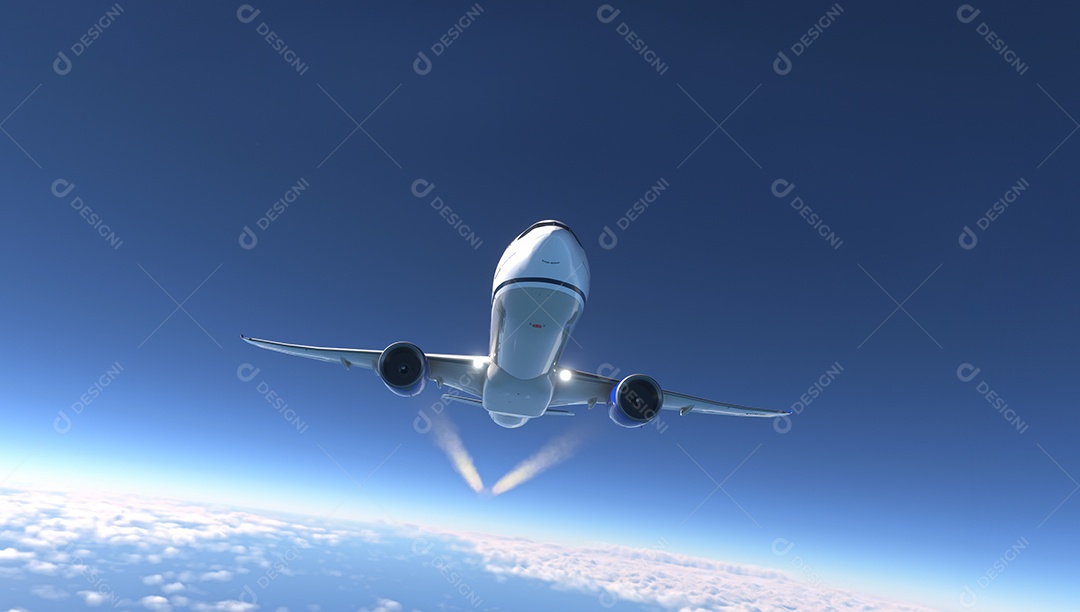 AirBus A330 Etihad voando emirados Árabes Unidos contra céu azul