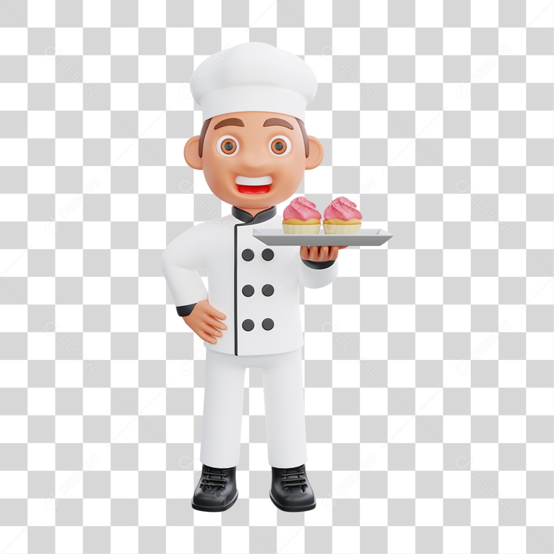Personagem Chef de Cozinha PNG Transparente