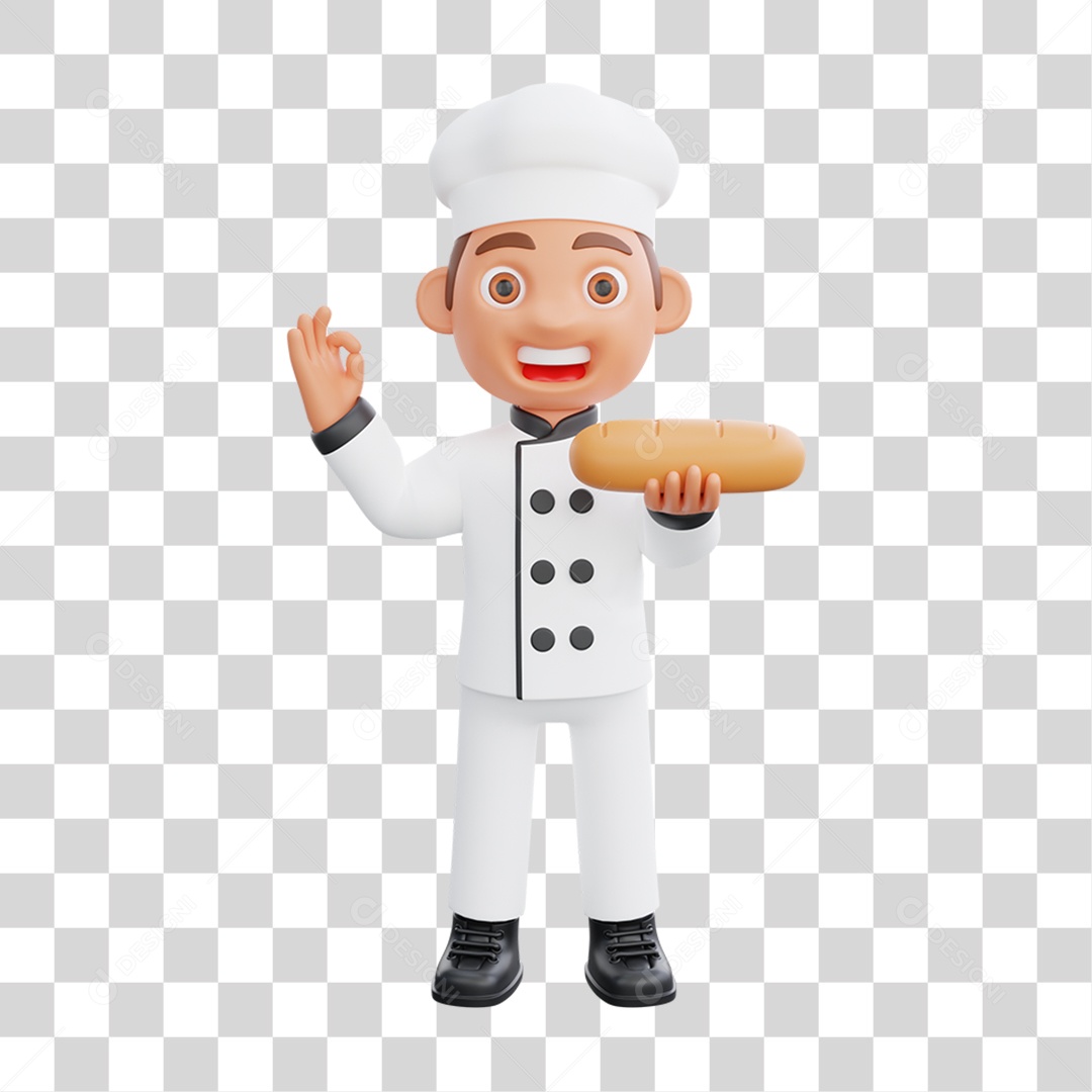 Personagem Chef de Cozinha PNG Transparente