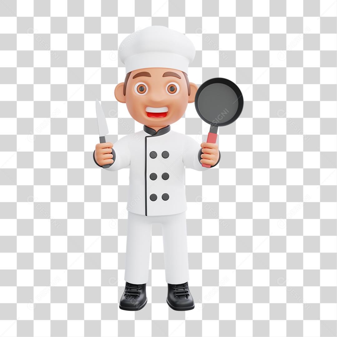 Personagem Chef de Cozinha PNG Transparente