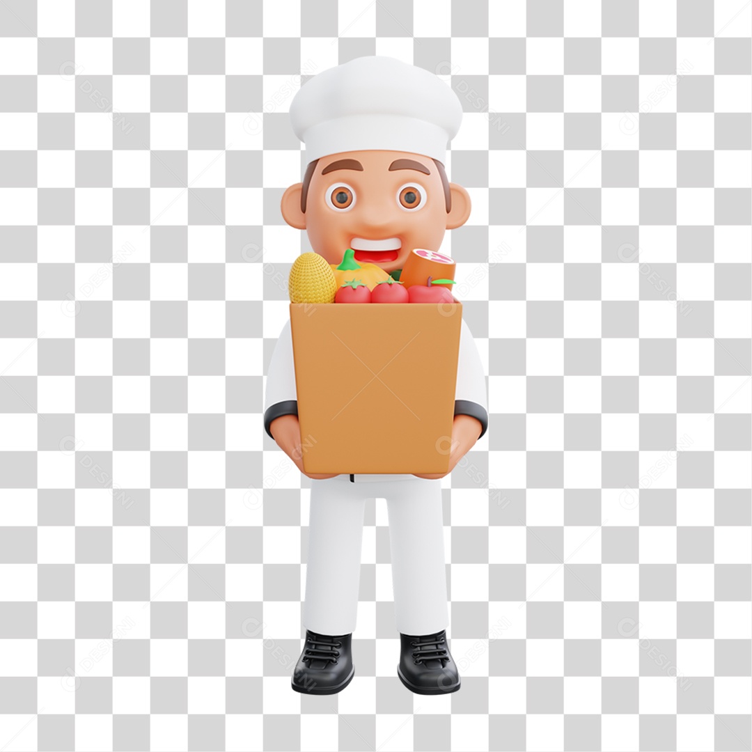 Personagem Chef de Cozinha PNG Transparente