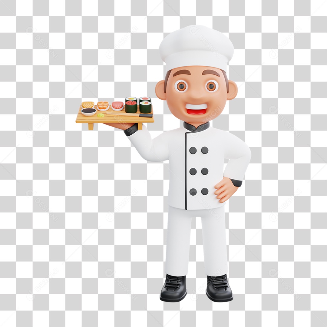 Personagem Chef de Cozinha PNG Transparente