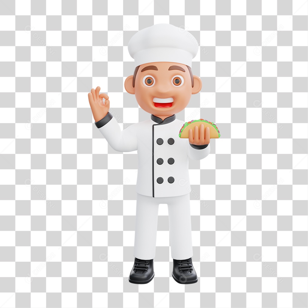 Personagem Chef de Cozinha PNG Transparente