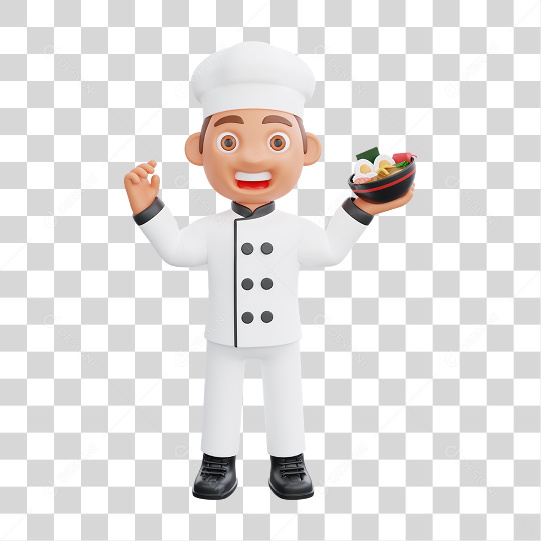 Personagem Chef de Cozinha PNG Transparente