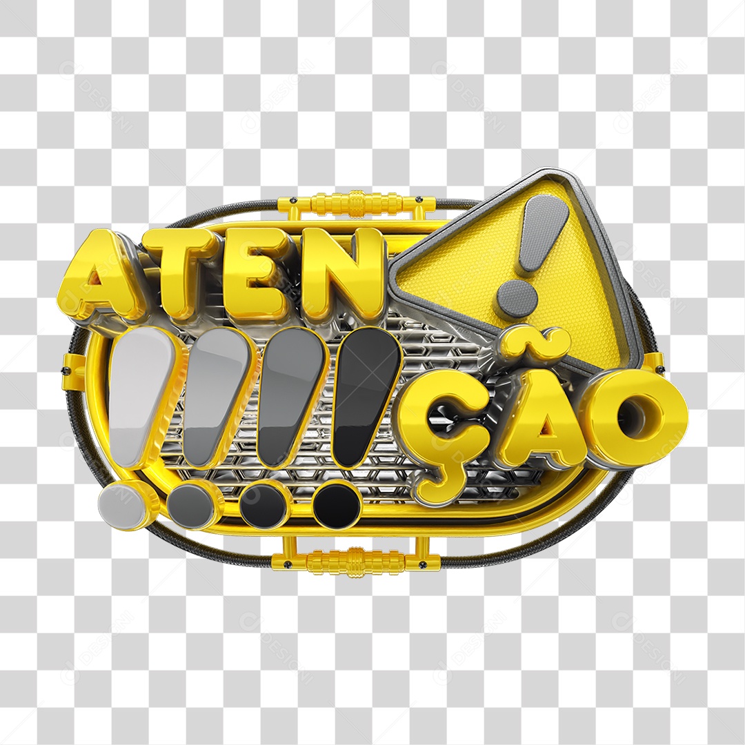 Selo 3D Atenção Símbolos Ícones PNG Transparente
