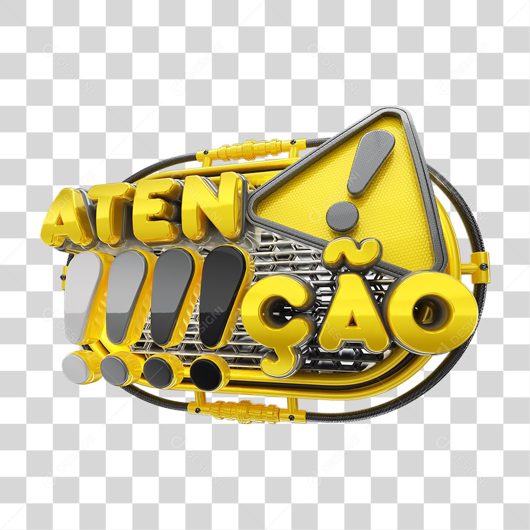 Selo 3D Atenção Símbolos Ícones PNG Transparente