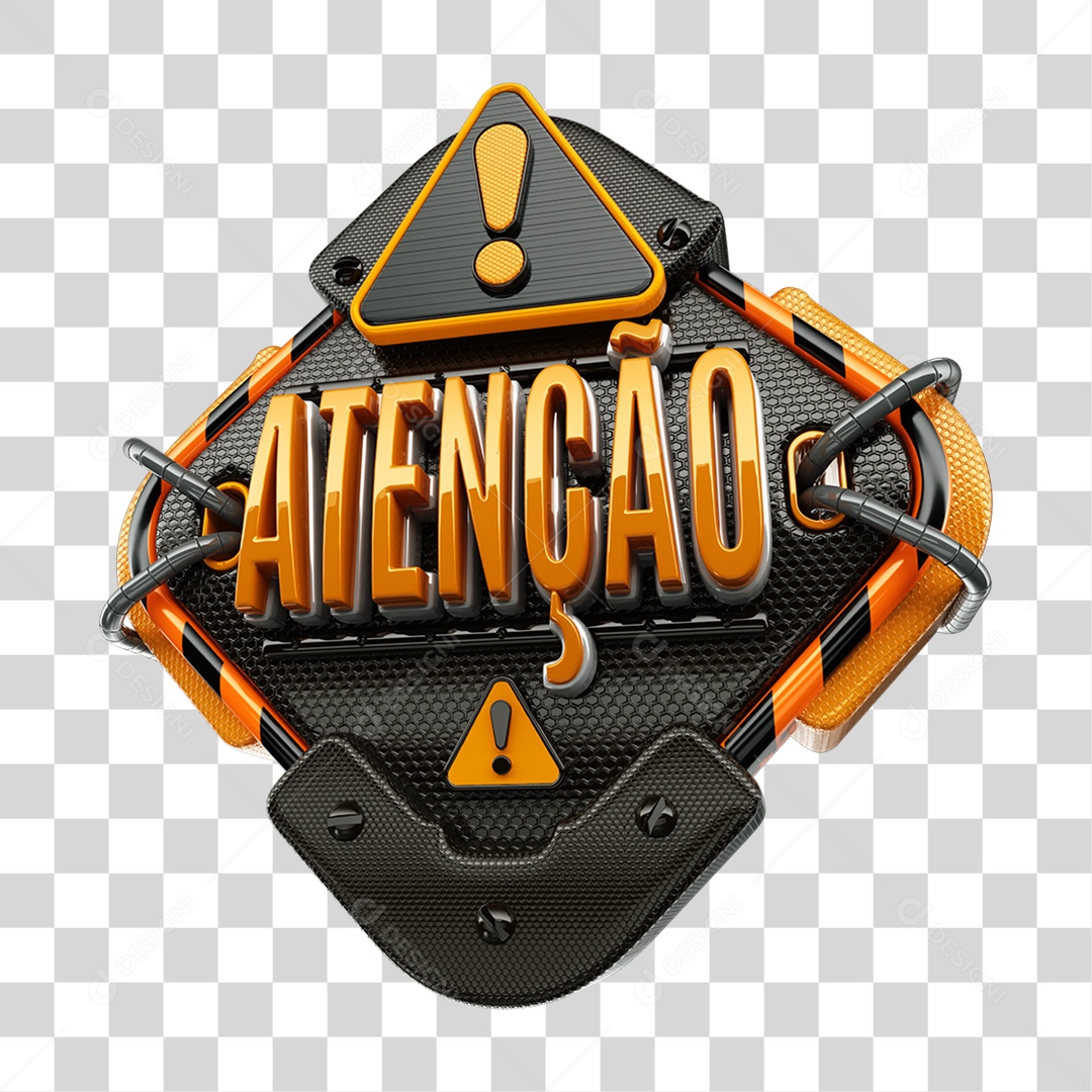 Selo 3D Atenção Símbolos Ícones PNG Transparente