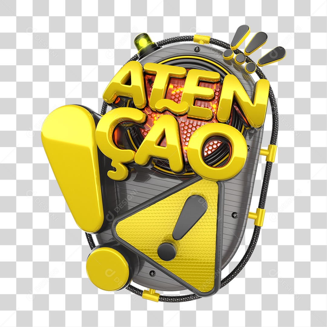 Selo 3D Atenção Símbolos Ícones PNG Transparente