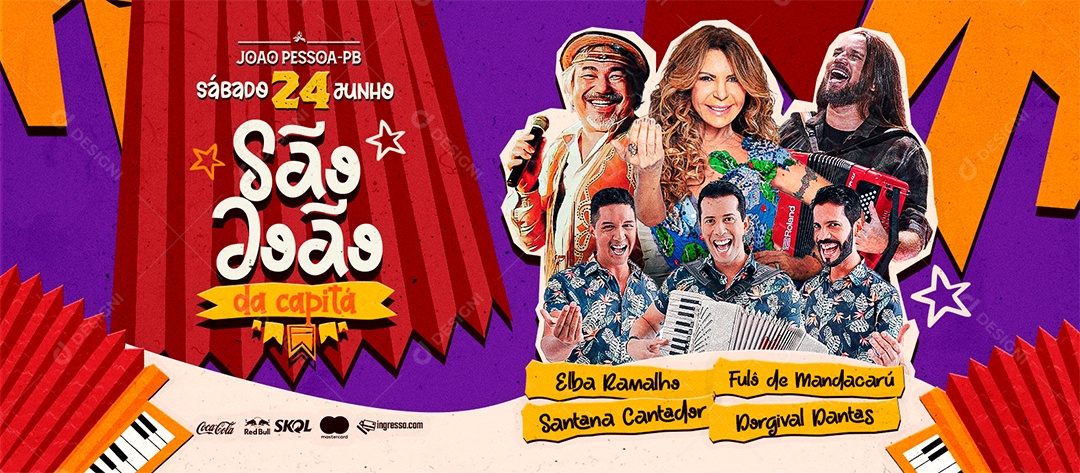 Banner Flyer São João da Capitá Social Media PSD Editável