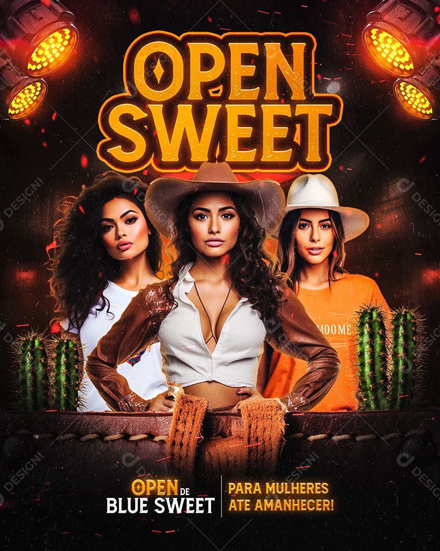Flyer Open Sweet Show Social Media PSD Editável