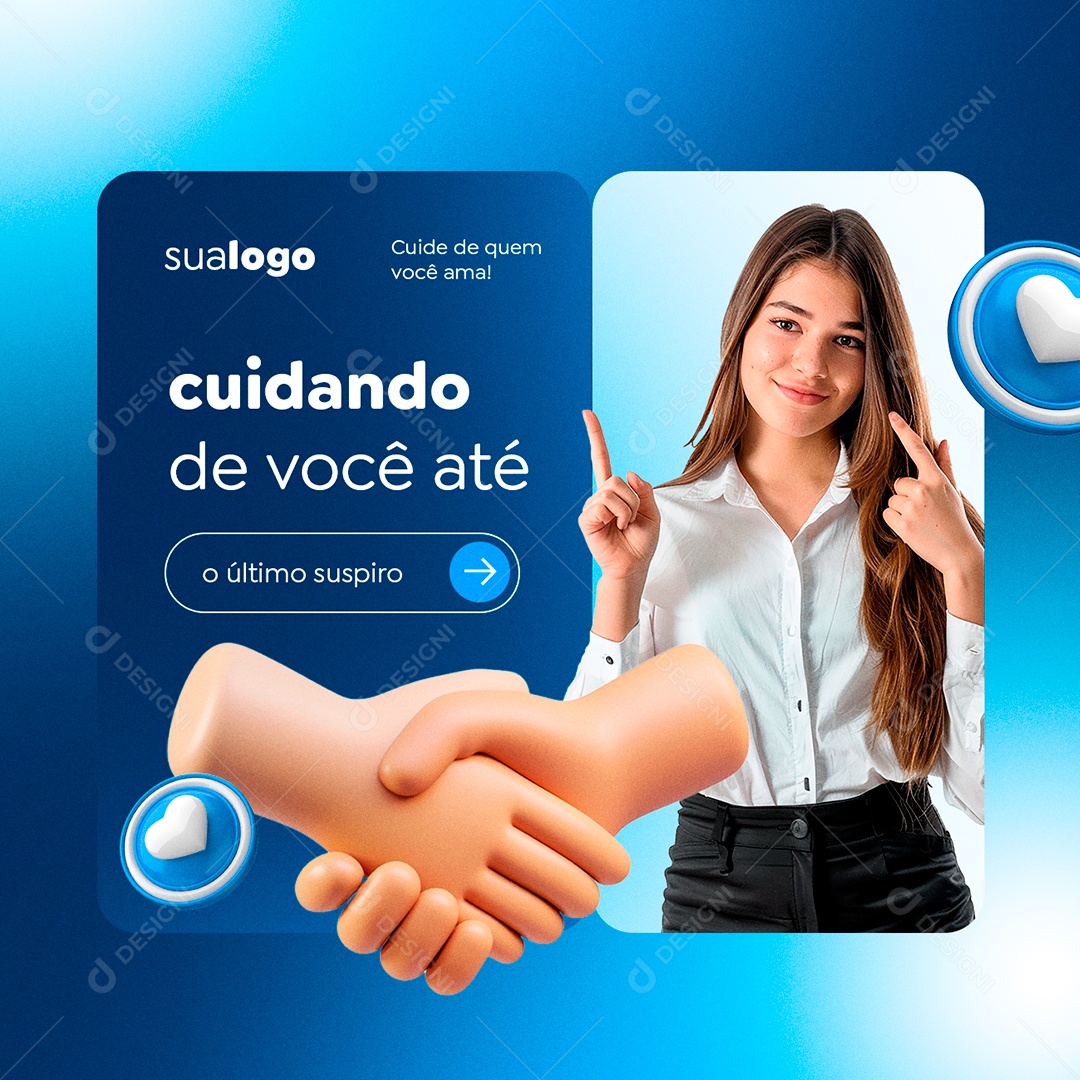 Funerária Cuidando de Você Até o Último Suspiro Social Media PSD Editável