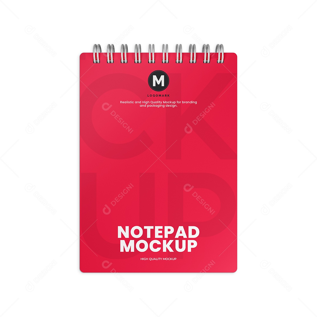 Bloco de Anotações Mockup PSD Editável