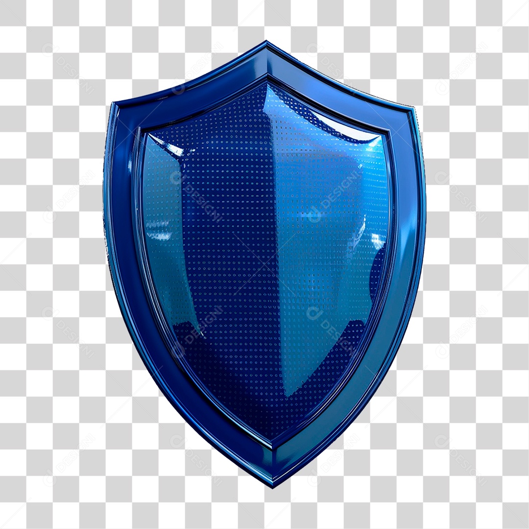 Elemento 3D Escudo PNG Transparente