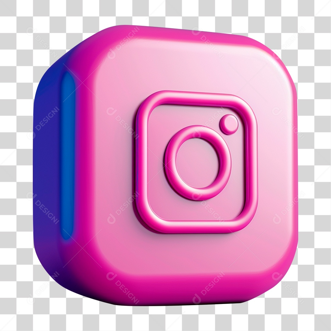 Ícone 3D Instagram PNG Transparente