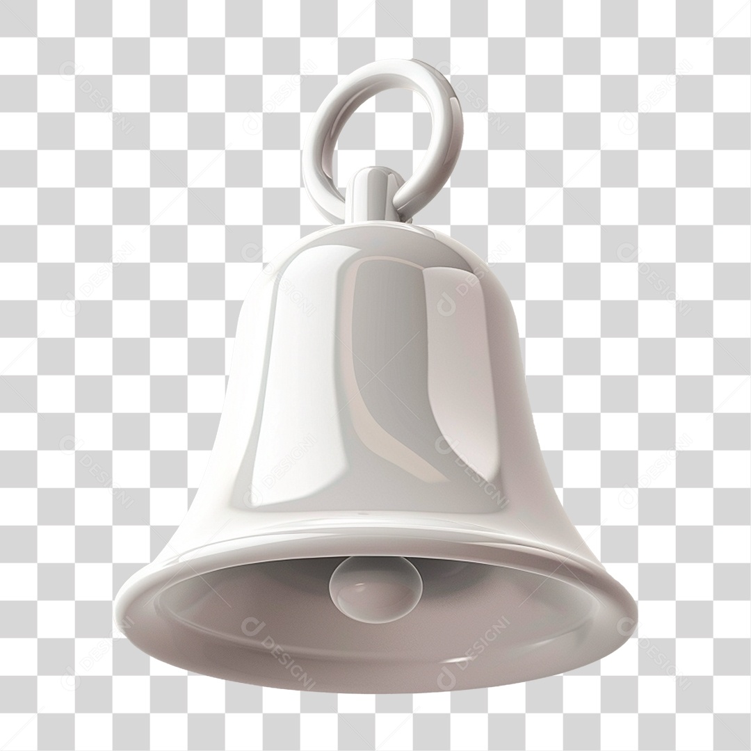 Elemento 3D Sino de Notificação PNG Transparente