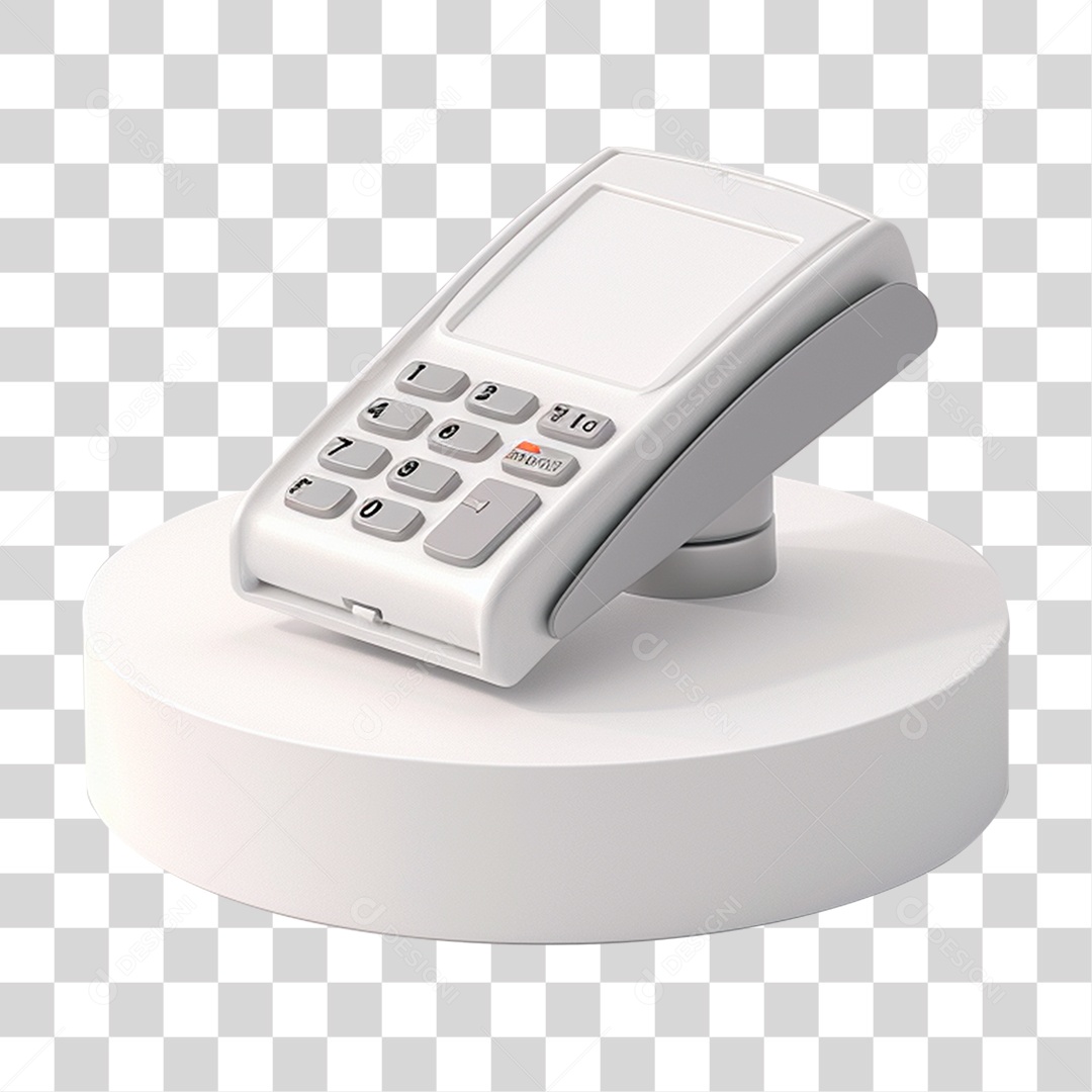 Elemento 3D Maquininha de Cartão PNG Transparente