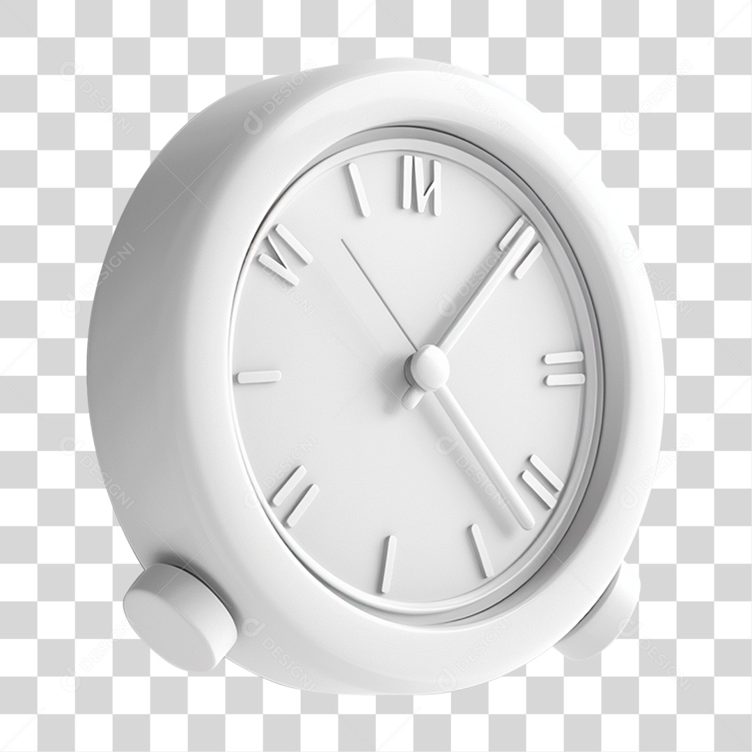 Elemento 3D Relógio Horários Alarmes PNG Transparente
