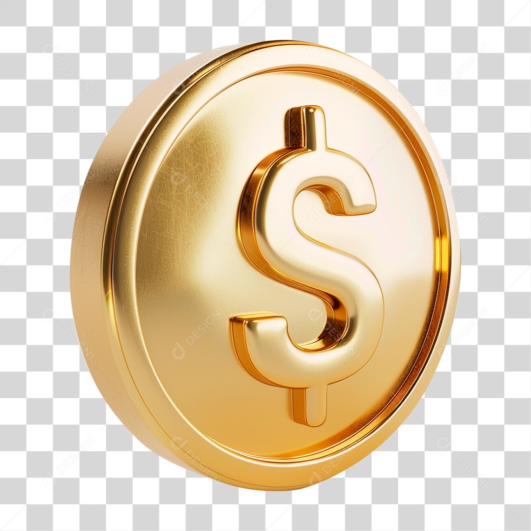 Moeda Cifrão Dinheiro PNG Transparente