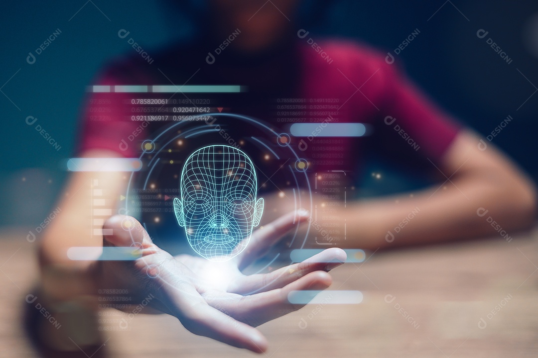 Conceito Deepfake combinando movimentos faciais