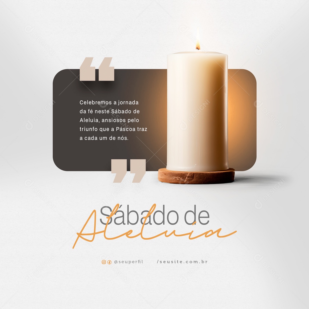 Sábado de Aleluia Celebramos a Jornada da  Fé Social Media PSD Editável