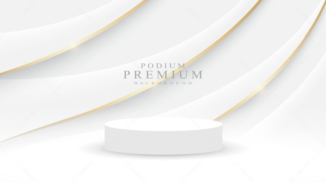 Modelo de Pódio Premium Vetor EPS Editável