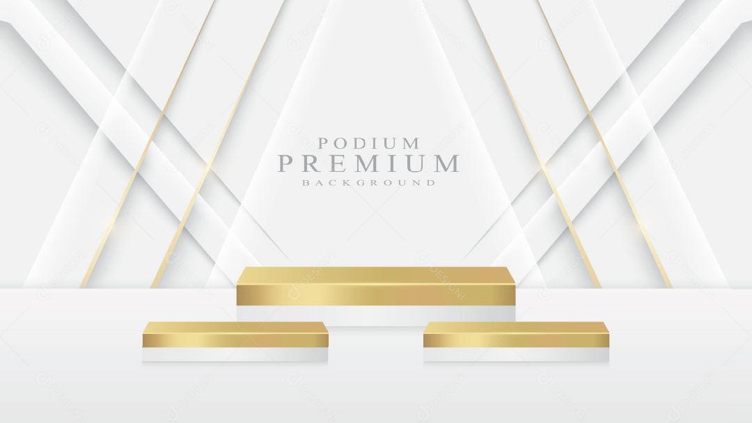 Modelo de Pódio Premium Vetor EPS Editável