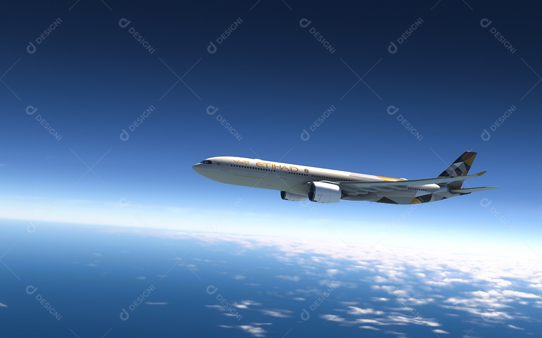 AirBus A330 Etihad voando emirados Árabes Unidos