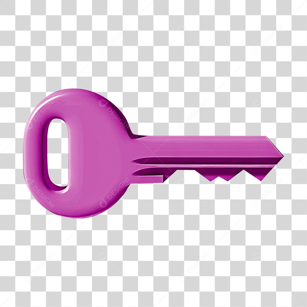 Elemento 3D Chave de Porta PNG Transparente
