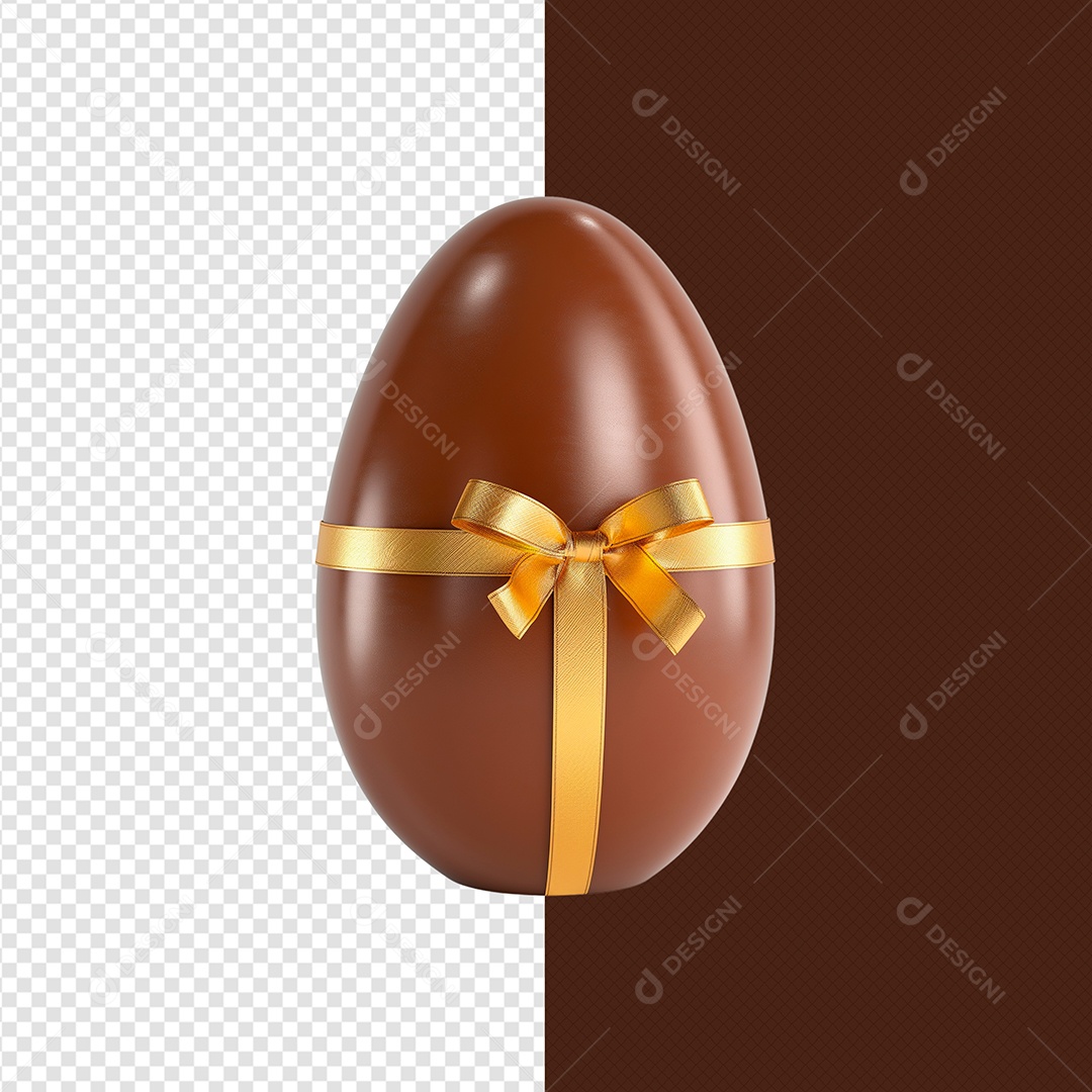 Ovo de Páscoa Elemento 3D para Composição PSD