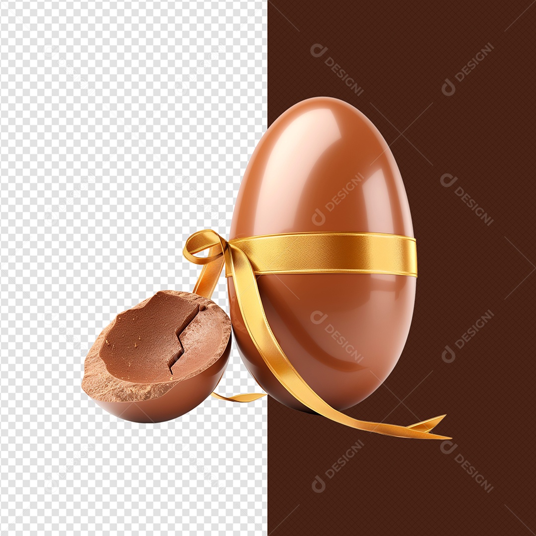 Ovo de Páscoa Elemento 3D para Composição PSD