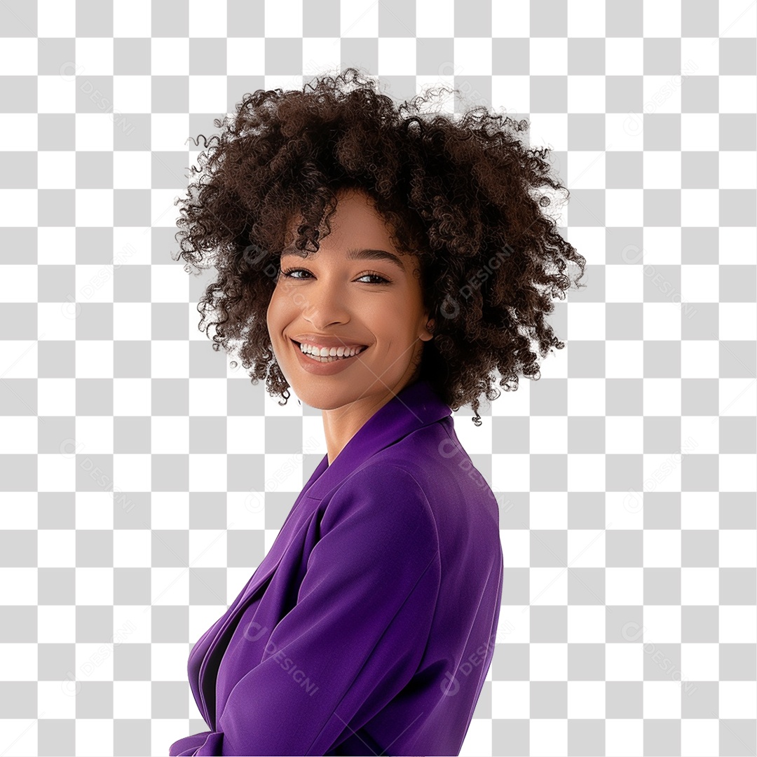 Mulher Modelo Sorrindo PNG Transparente