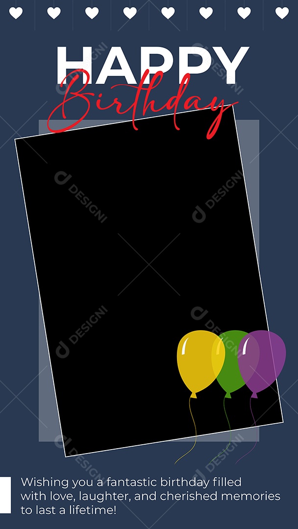 Feliz Aniversario Social Mídia Vetor EPS