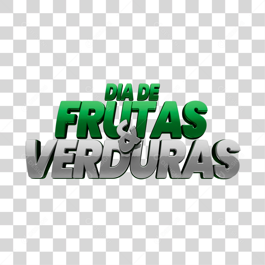 Selo 3D Frutas e Verduras Para Composição PNG