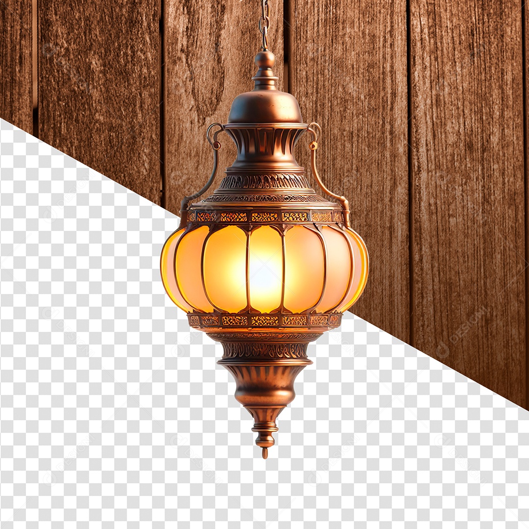 Old Lighting Lamp 3D Element for PSD Composition