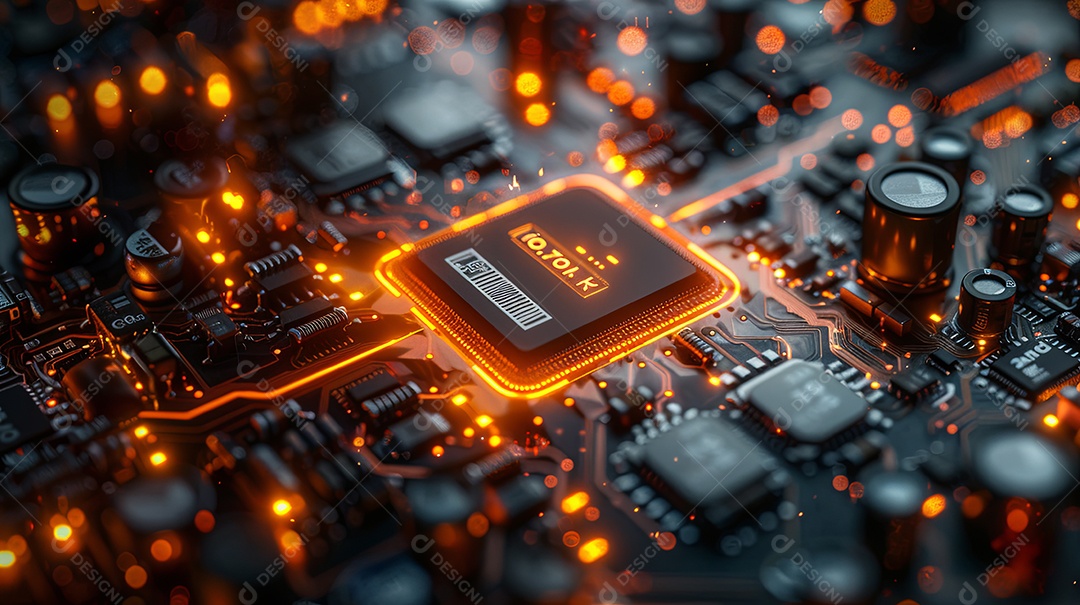 Placa eletrônica neon