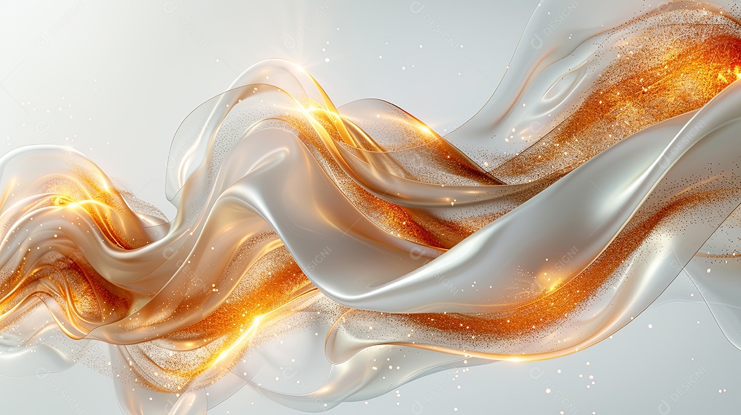 Papel de parede abstrato branco e dourado