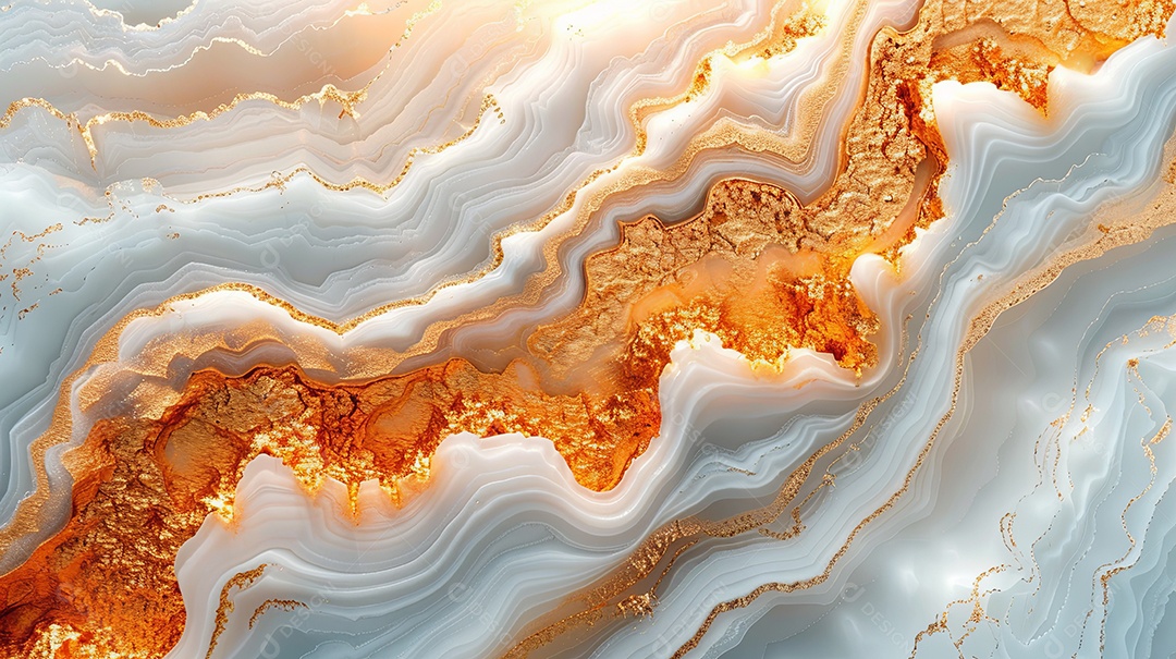 Papel de parede abstrato branco e dourado