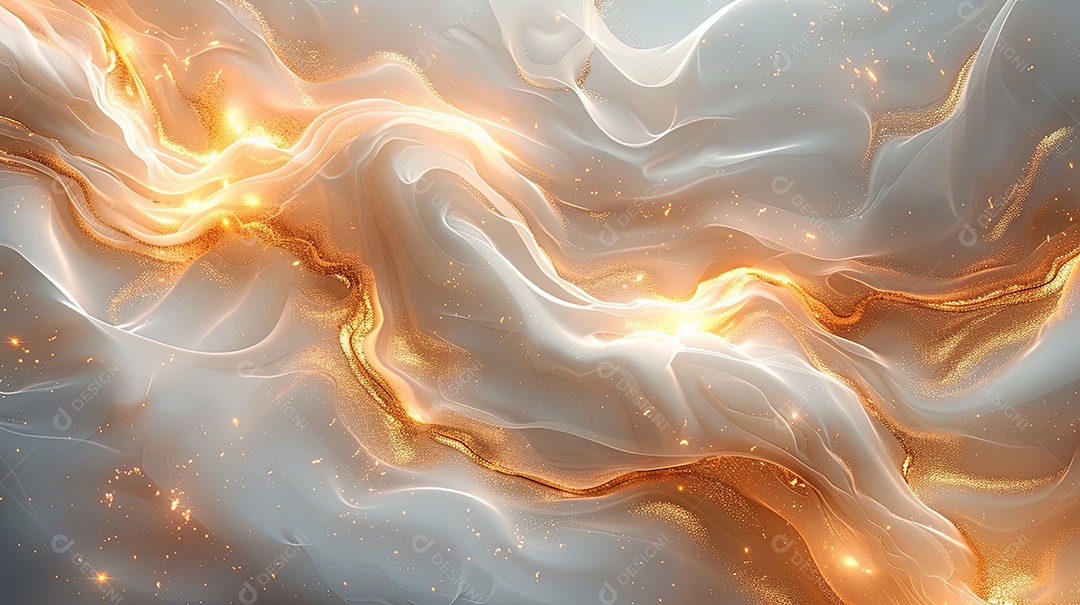 Papel de parede abstrato branco e dourado