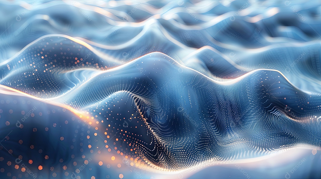 Objeto gráfico em forma de onda 3D de alta tecnologia