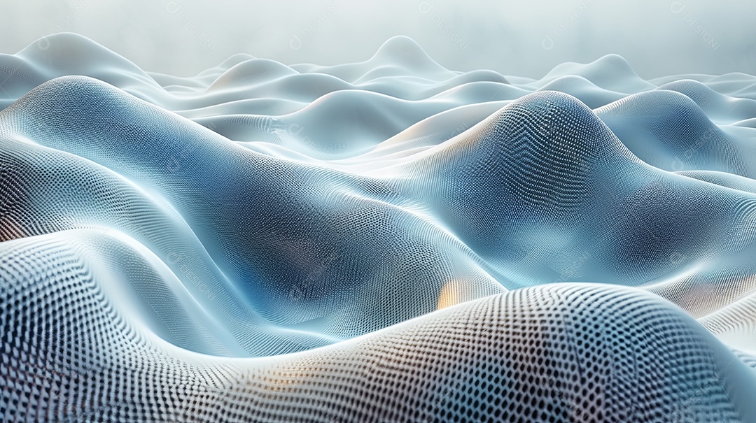 Objeto gráfico em forma de onda 3D de alta tecnologia