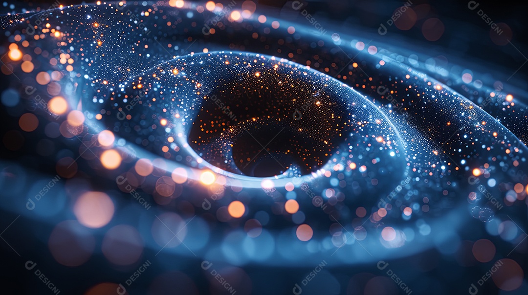 Uma coluna espiral azul fotografia de paralaxe