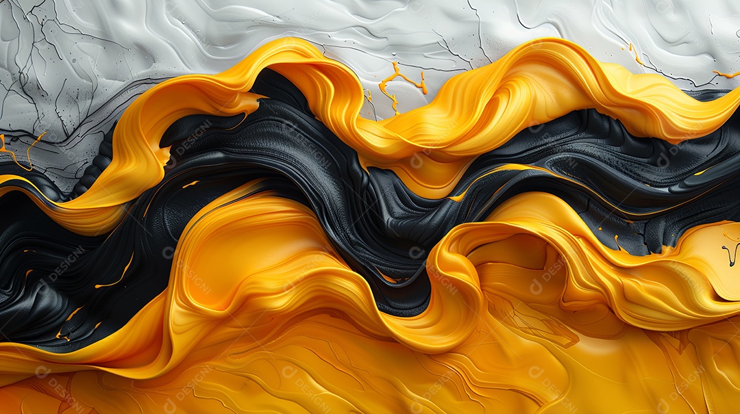 Papel de parede abstrato preto e amarelo para o telefone