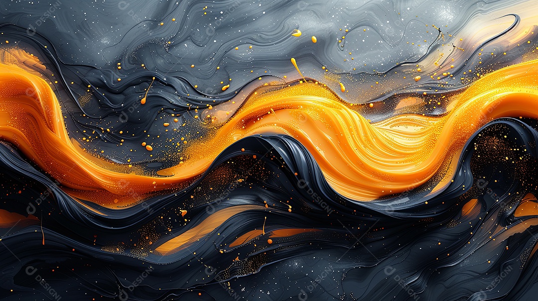 Papel de parede abstrato preto e amarelo para o telefone