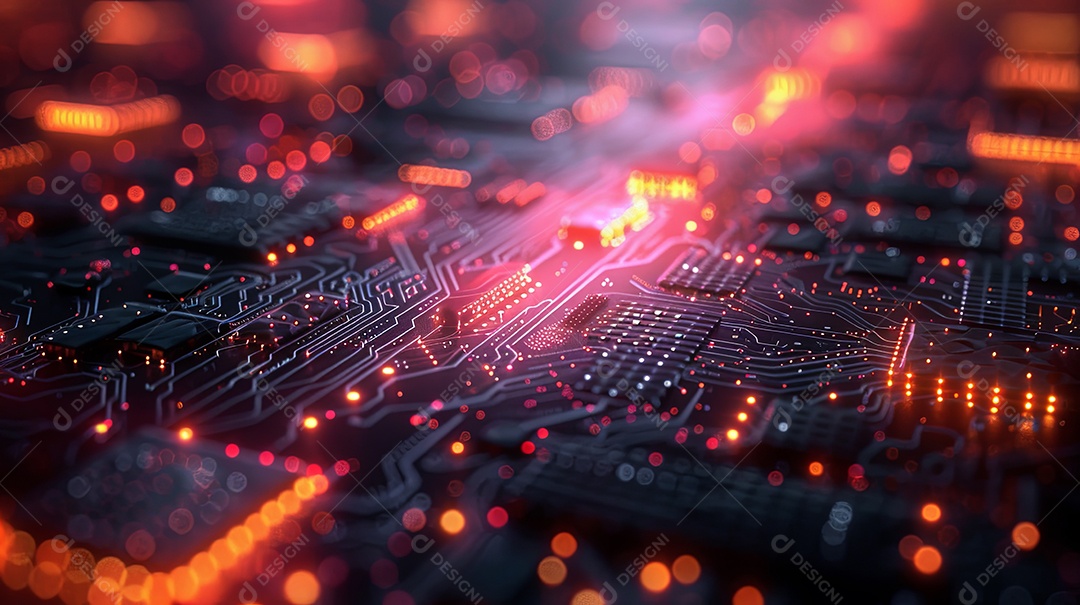 Serviços de desenvolvimento de cena tecnológica colorida