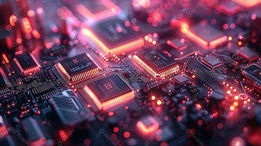 Serviços de desenvolvimento de cena tecnológica colorida