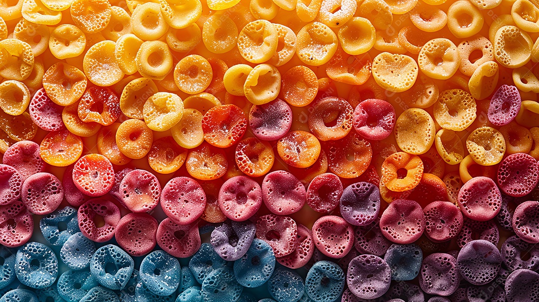 Muitos cereais espalhados na mesa