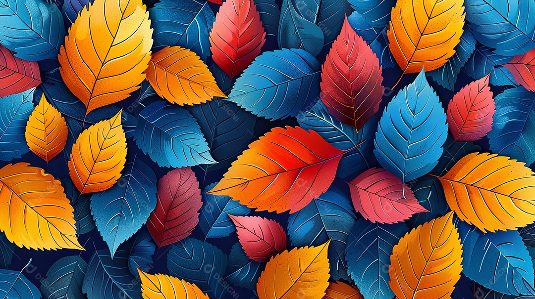 Rascunho de design de folha colorida em estilo cartoon