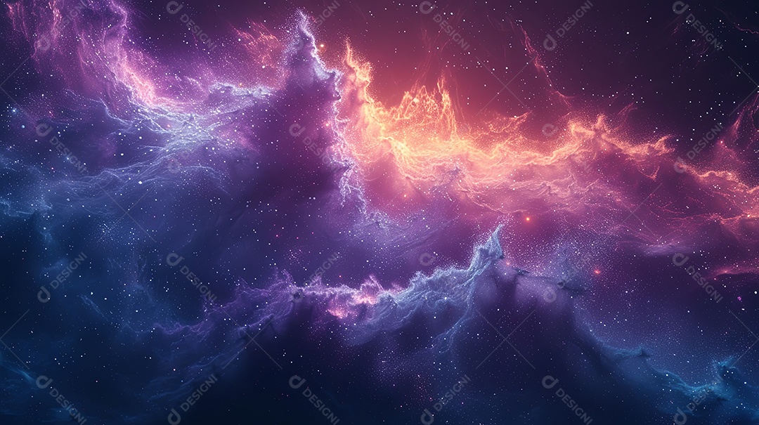 Fundo escuro com tons de roxo e azul