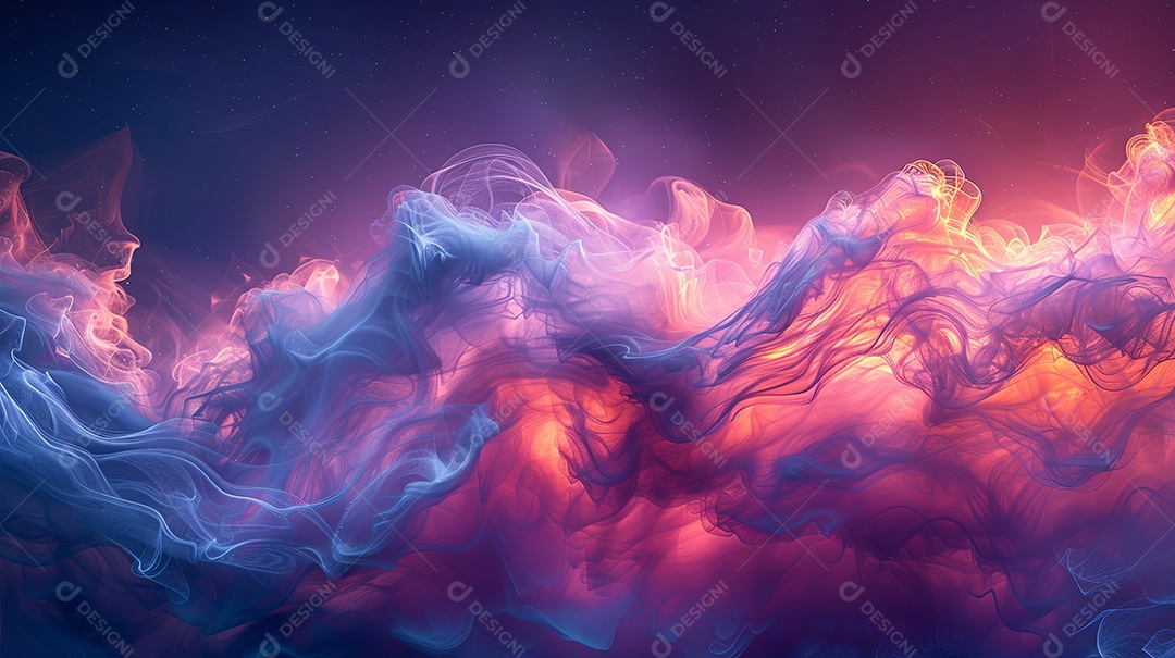 Fundo escuro com tons de roxo e azul